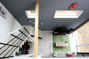 大きな吹き抜けと回遊動線がネコちゃんもお気に入り　千歳市 Ｋ邸