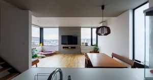 憧れの高台に建てた、眺めを楽しむ５層スキップフロアの家　札幌市／S・建築製作所