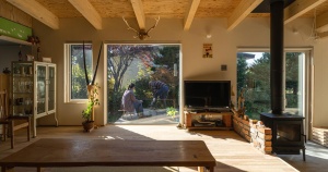 庭と過ごす平屋の家　江別市／丸三ホクシン建設